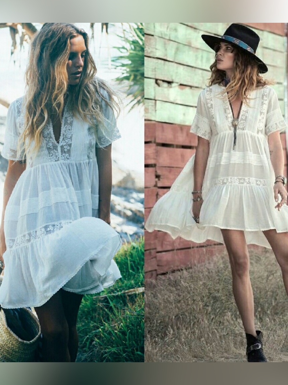 New spell designs peasant girl throw on mini dress - size M NWT